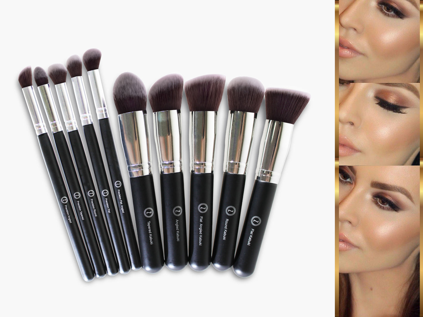 Makeup Brush Set -Professional Kabuki Powder Blush Concealer Kit