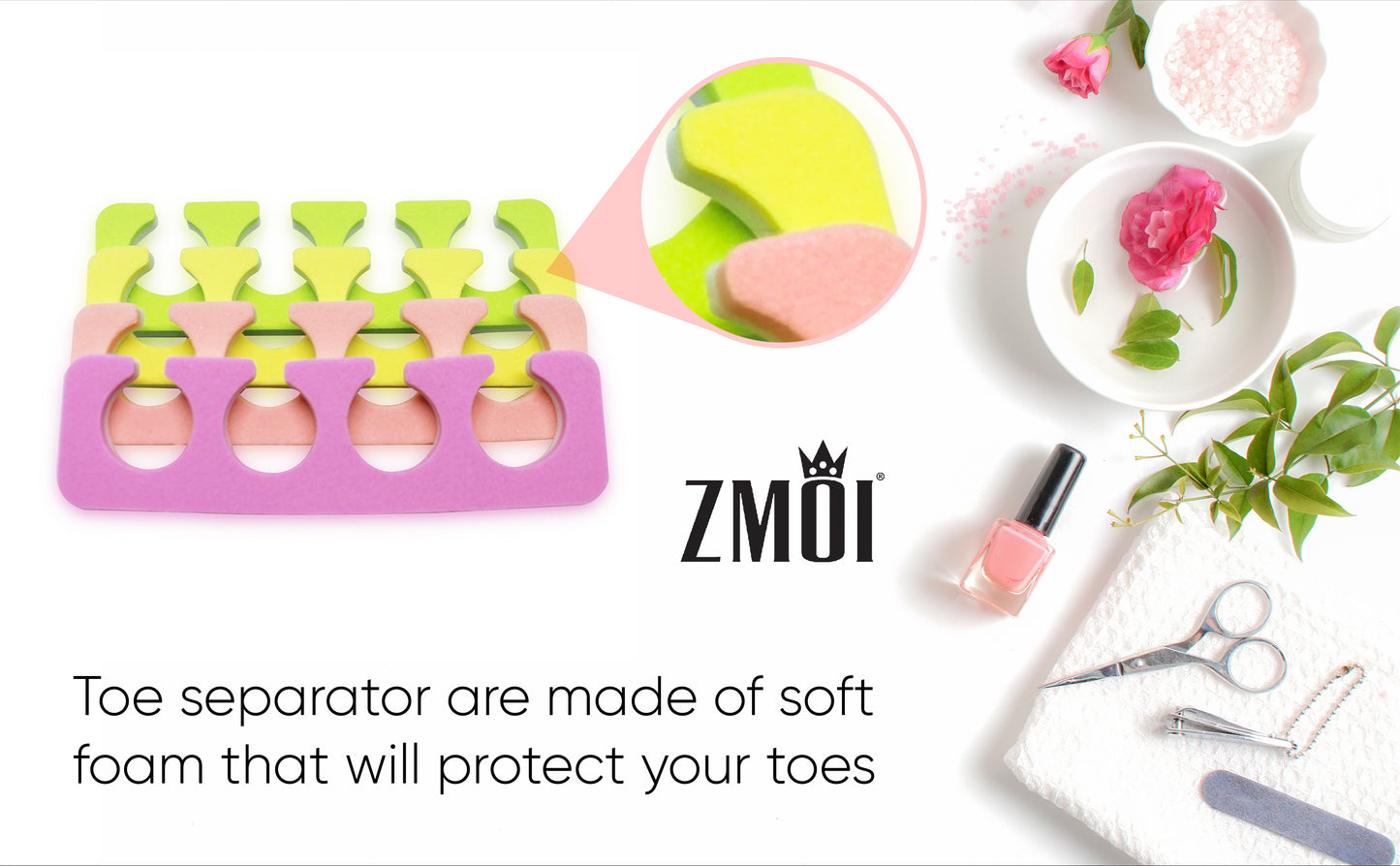 Toe Separators Super Soft Durable Two Tone 12 Pairs