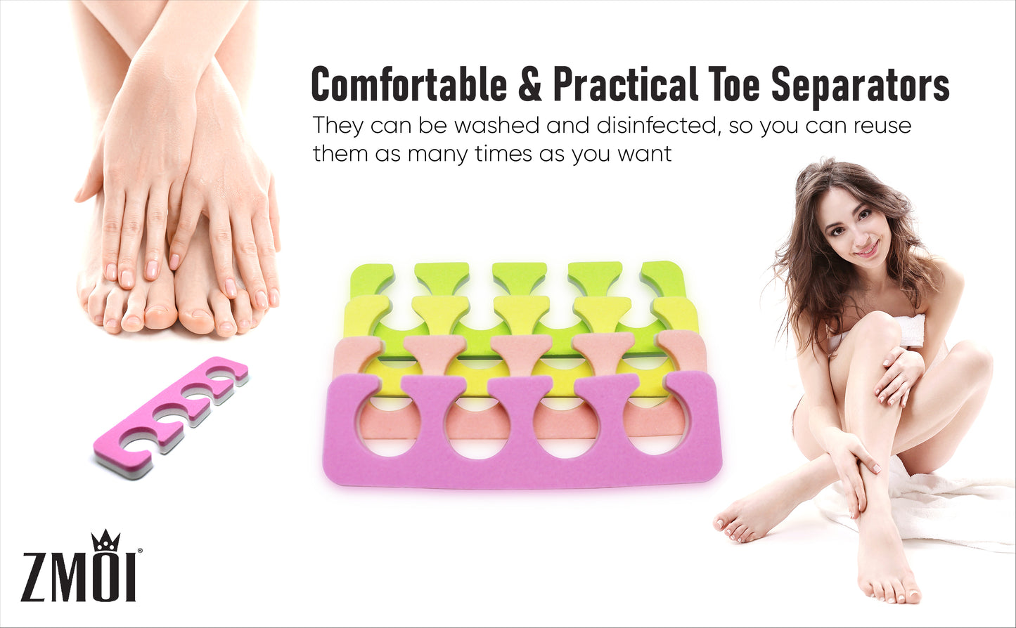 Toe Separators Super Soft Durable Two Tone 12 Pairs
