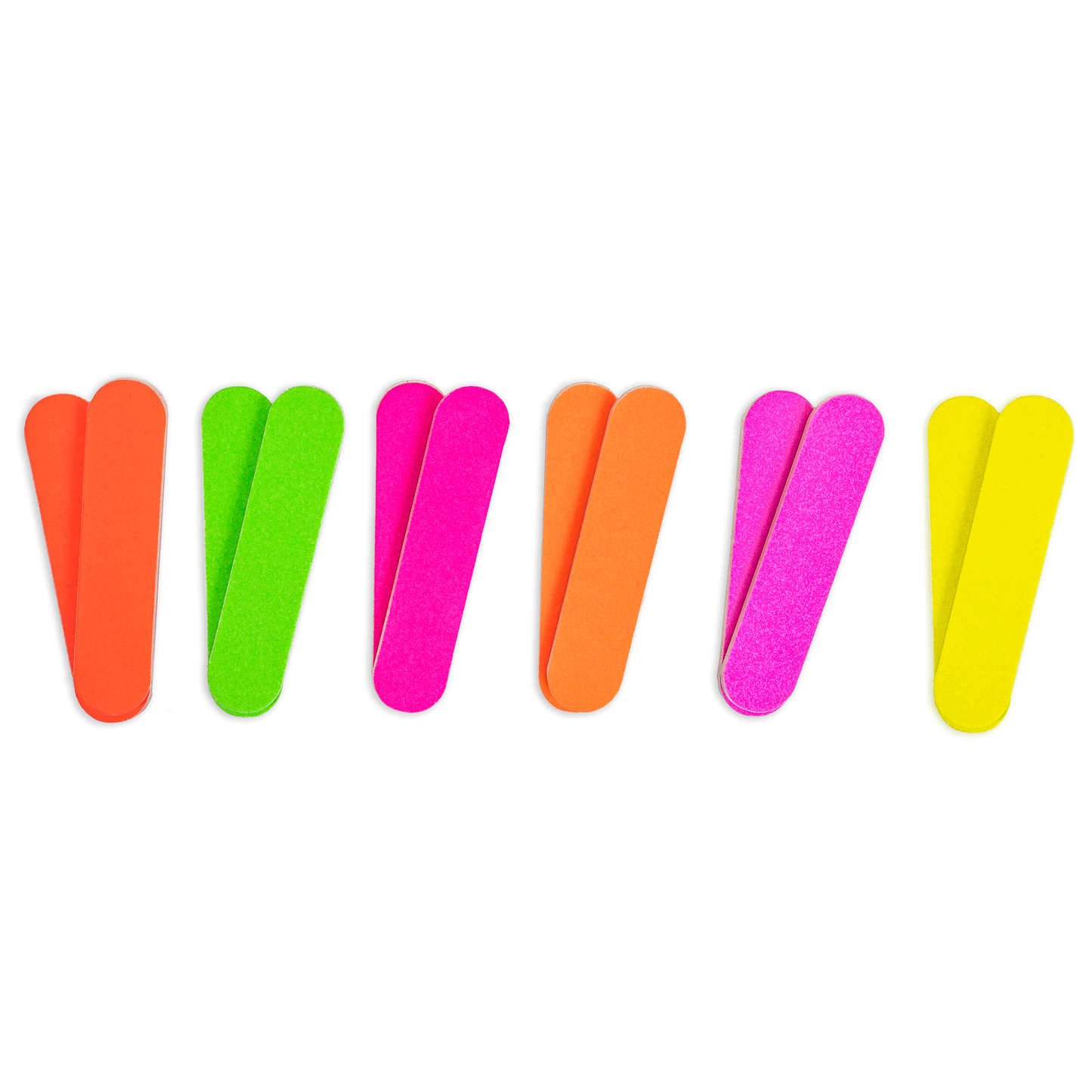 Colorful Neon Girly Mini Emery Board 12 Nail Files