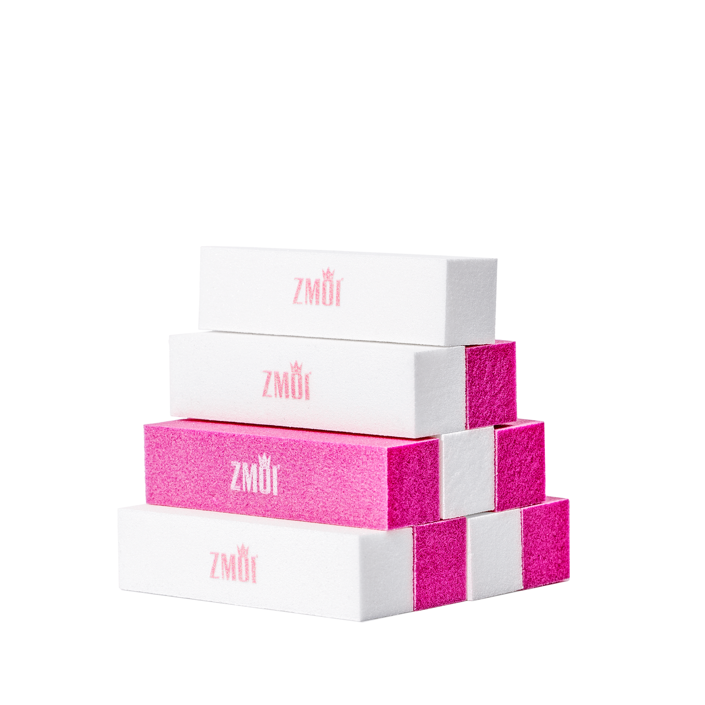 10 Medium Grit 4-Way Professional Nail Buffer Lightweight and Durable Pink/White
