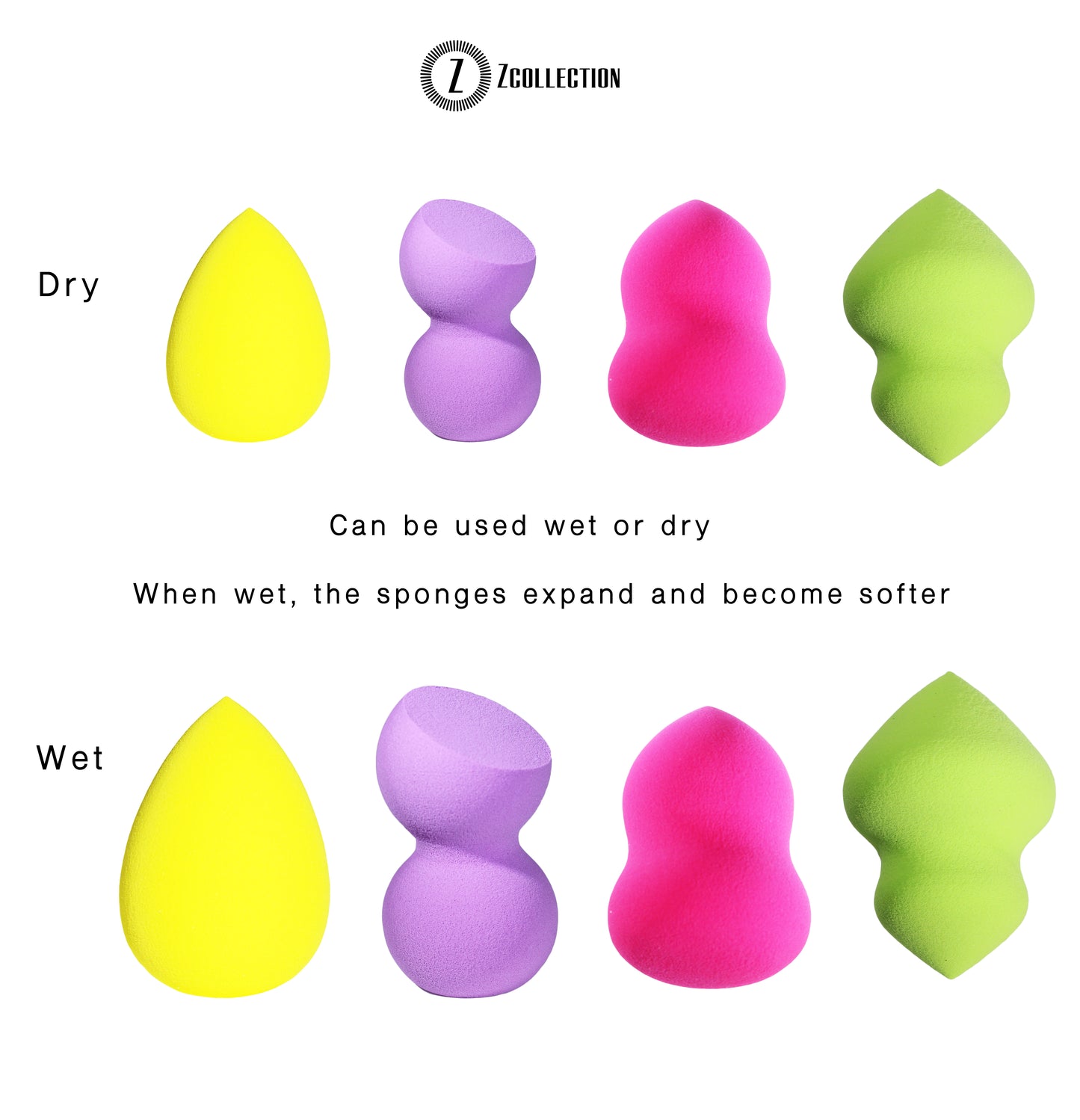 Pro Makeup Blender Sponge 5-Shape Set Multi funtional Makeup Sponges
