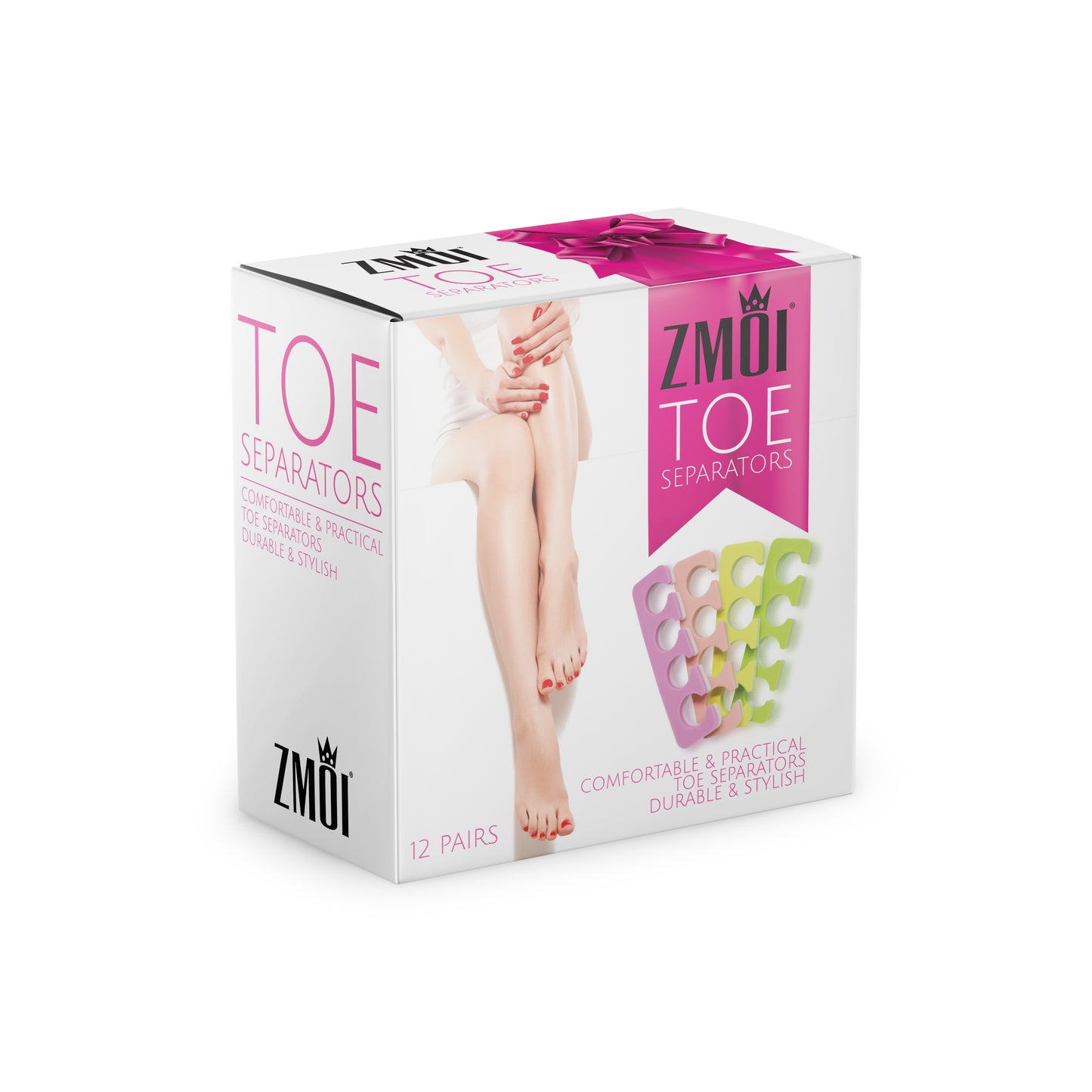 Toe Separators Super Soft Durable Two Tone 12 Pairs
