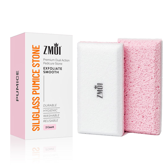 2-in-1 Siliglass Pumice Stone Callus Remover ( Pink color )