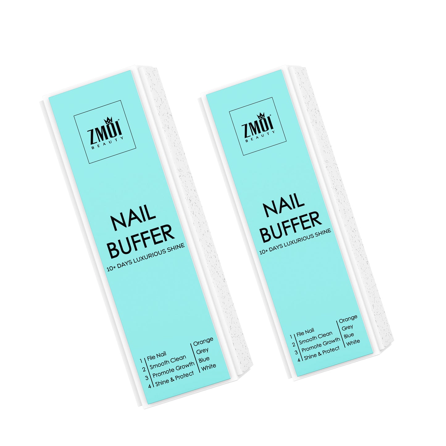 Pro Nail Buffer Luxurious Shine Korean 4-Way Nail Buffing Block 2 Pack