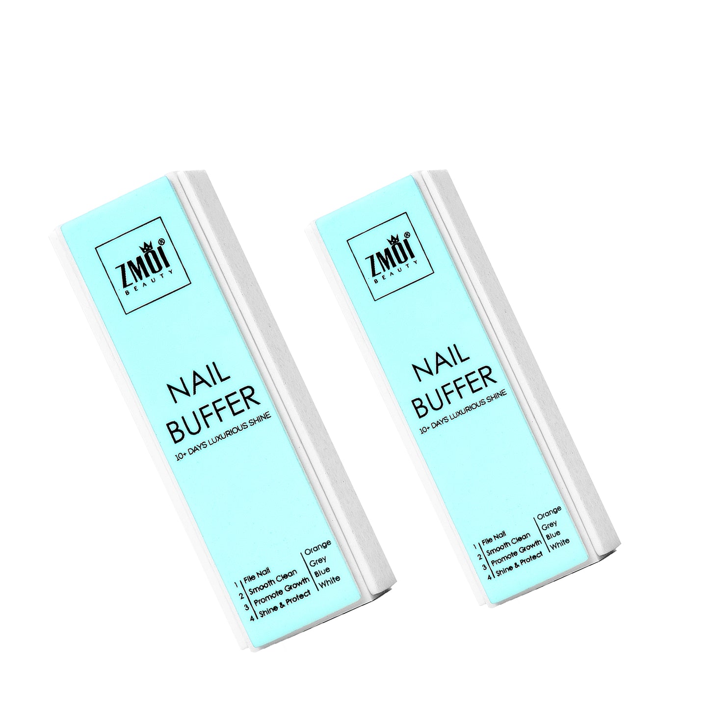 Pro Nail Buffer Luxurious Shine Korean 4-Way Nail Buffing Block 2 Pack