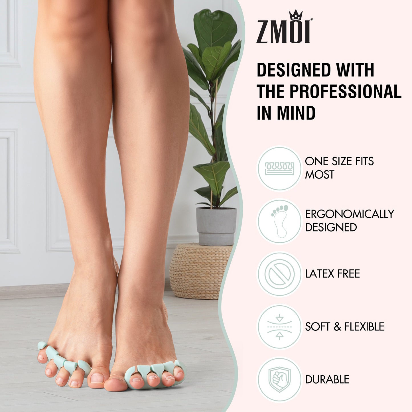 Gel Toe Separators for Women & Men - Soft Silicone Pedicure/Yoga Toe Spacers