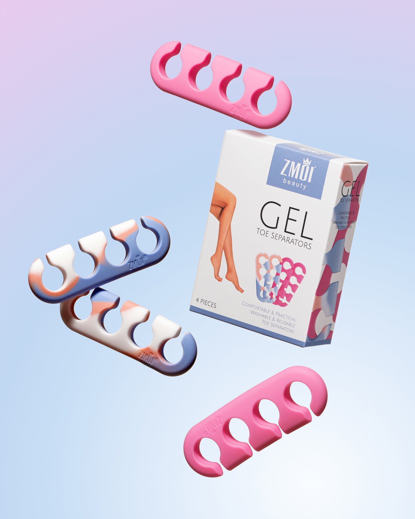 Gel Toe Separators for Women & Men - Soft Silicone Pedicure/Yoga Toe Spacers