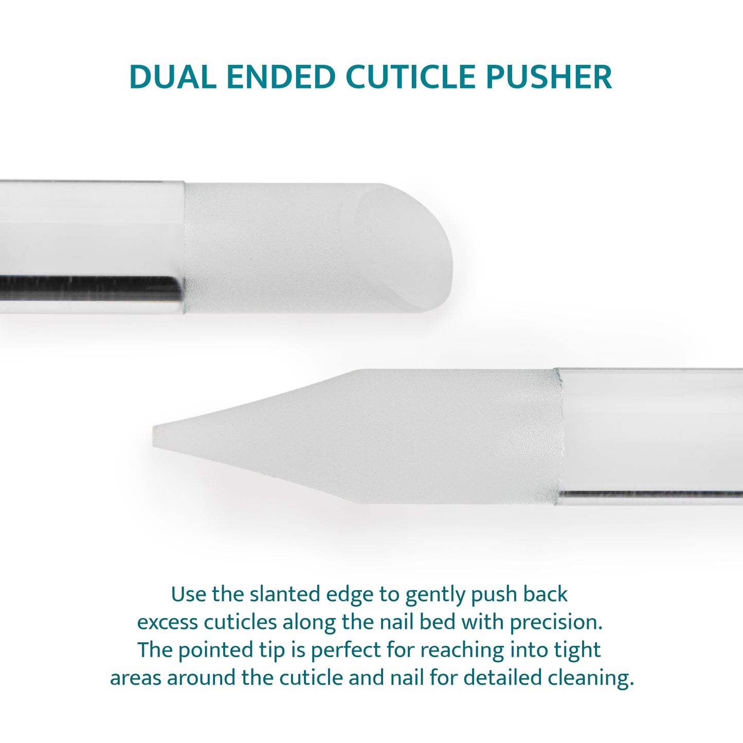 Glass Dual Ended Nail Cuticle Pusher