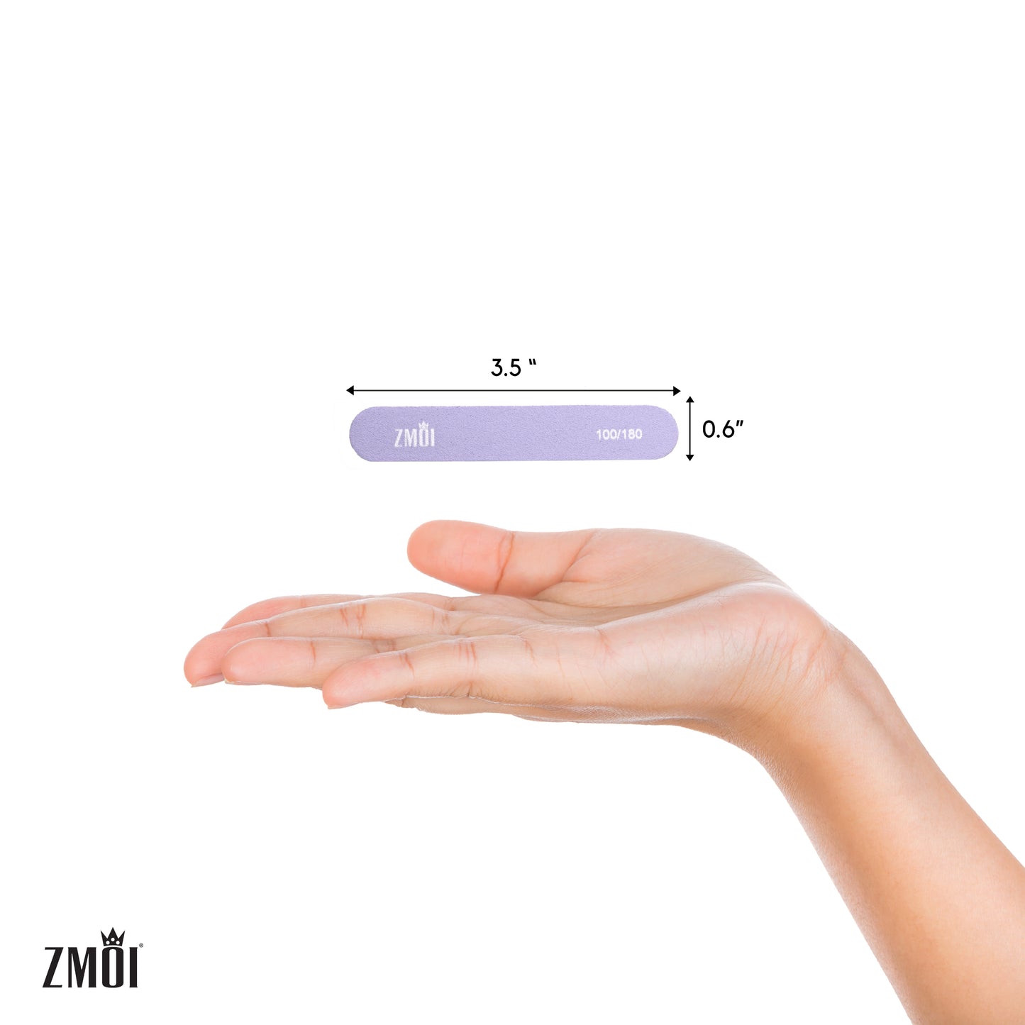 12 Stylish Mini Nail File Practical Fingernail File 100/180 Grit Macaroon color