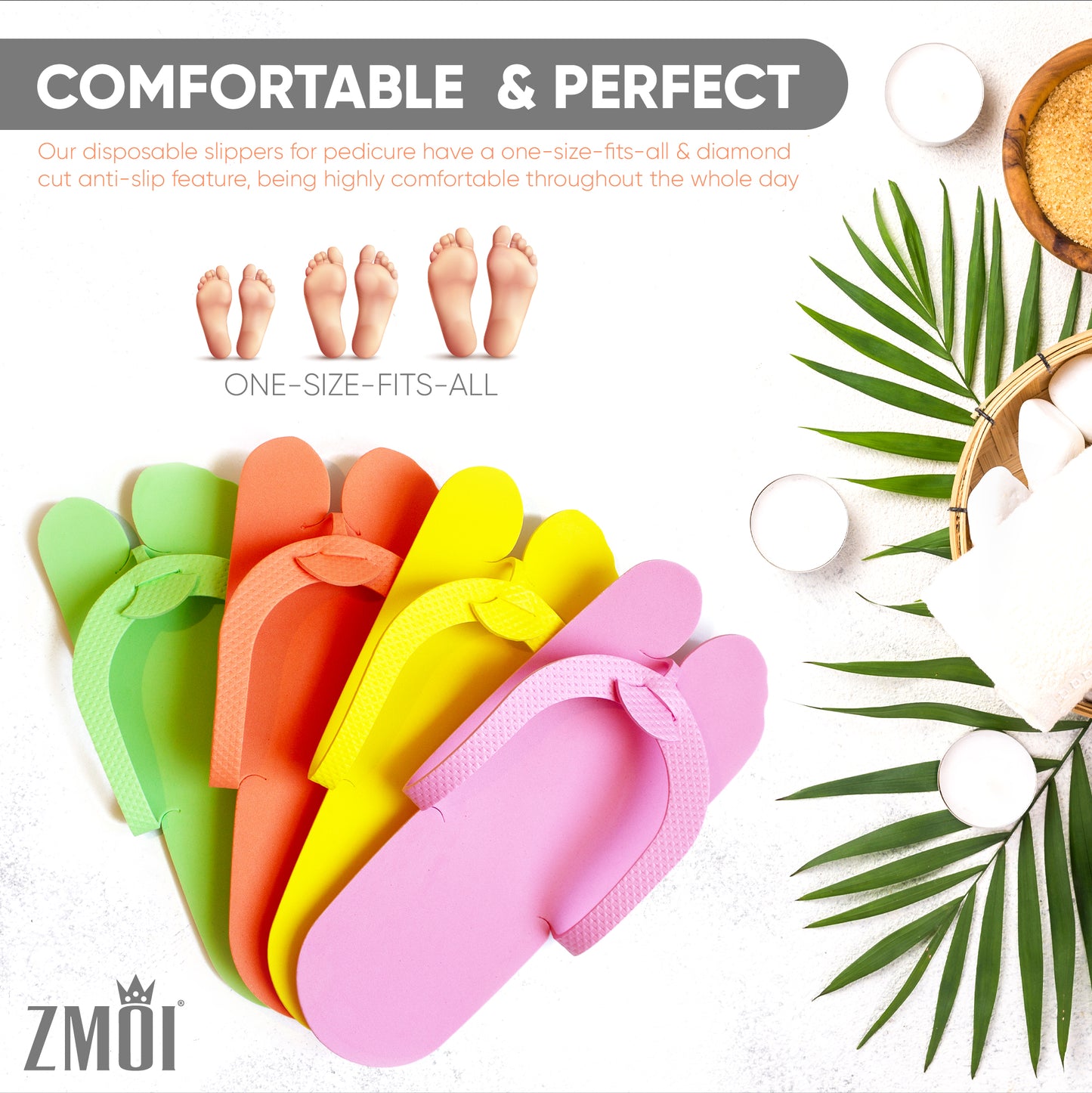 EVA Foam Pedicure Slippers 12 Pairs