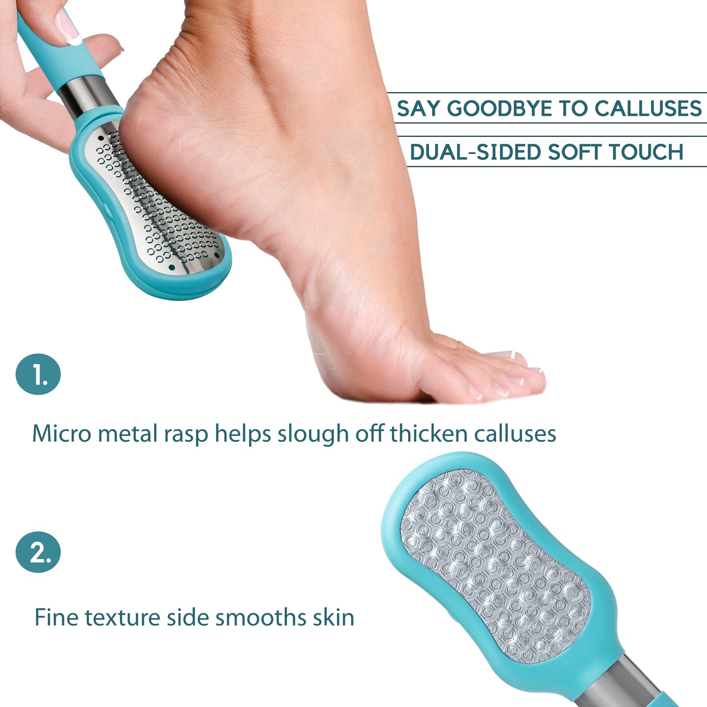 Premium Foot File 2-in-1 Callus Remover for Feet with Dead Skin Storage