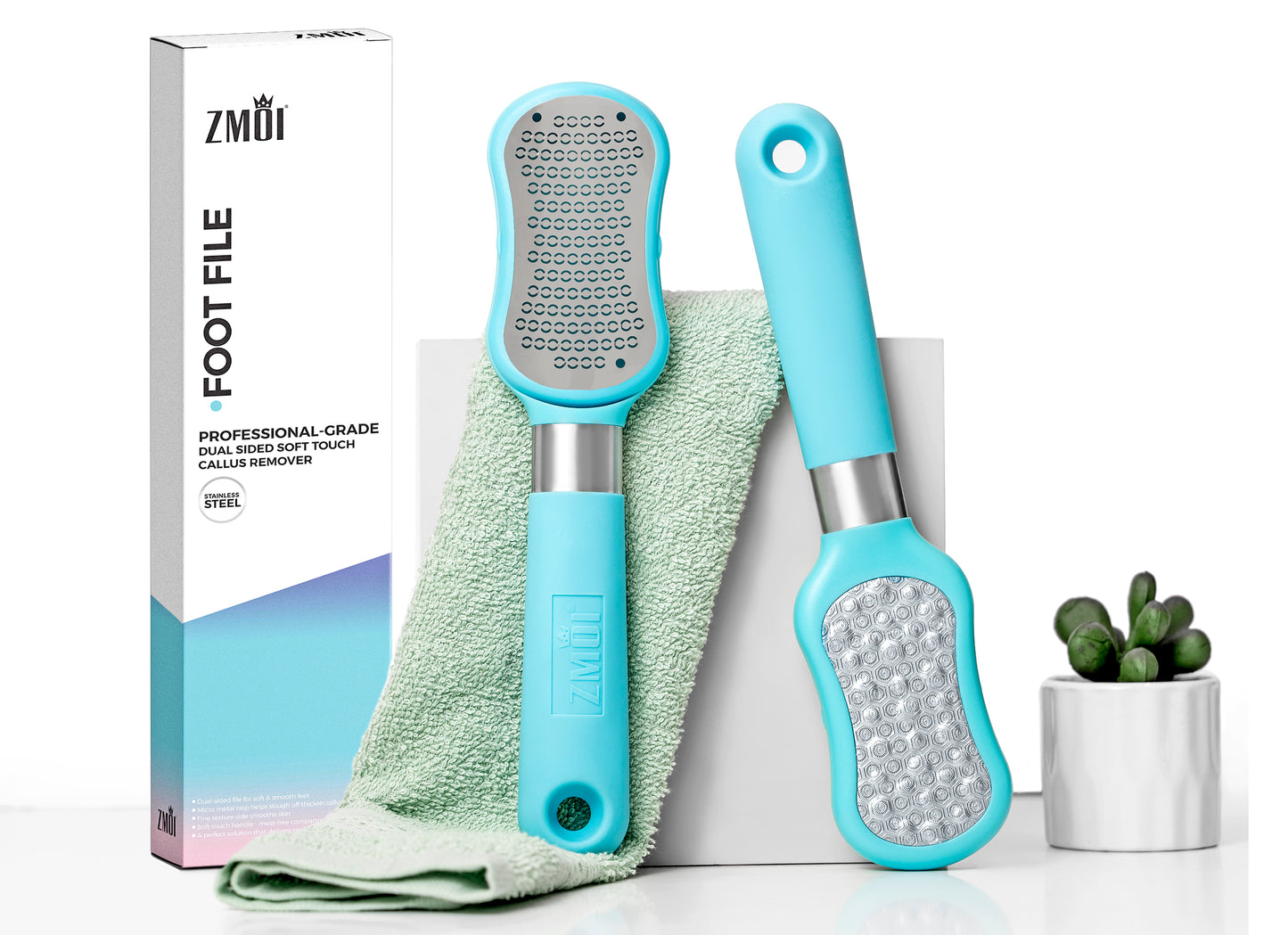 Premium Foot File 2-in-1 Callus Remover for Feet with Dead Skin Storage