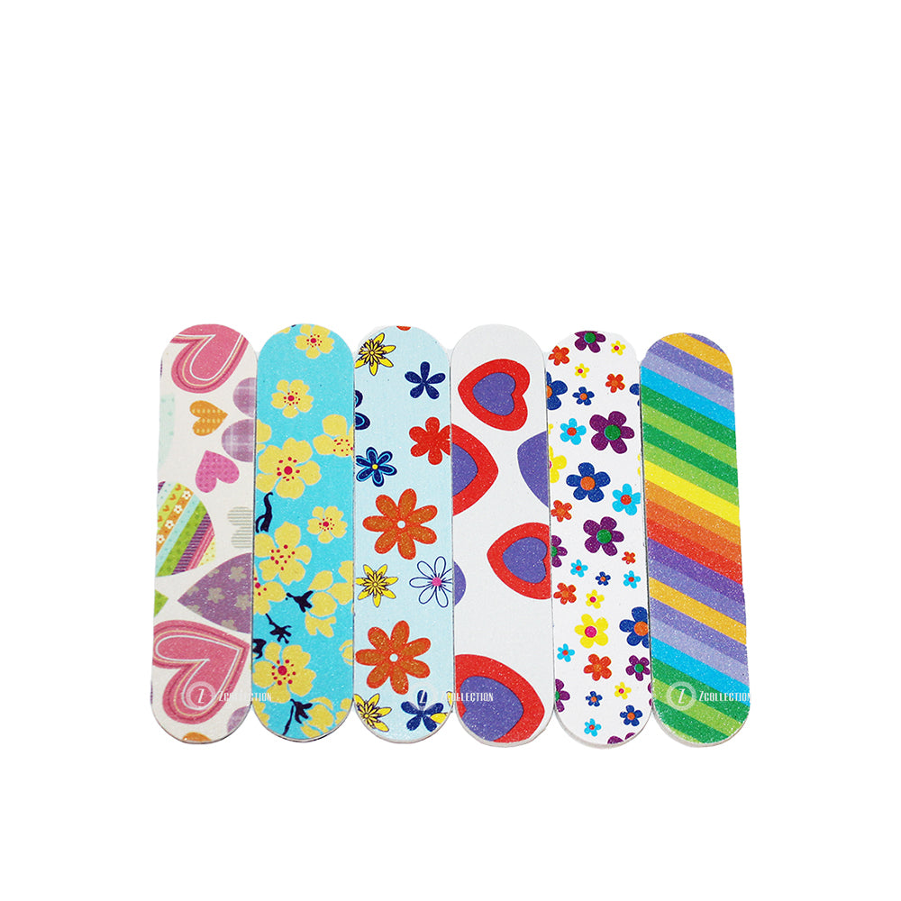 Colorful Girly Mini Emery Board 12 Nail Files