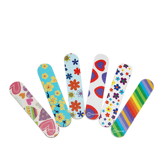 Colorful Girly Mini Emery Board 12 Nail Files